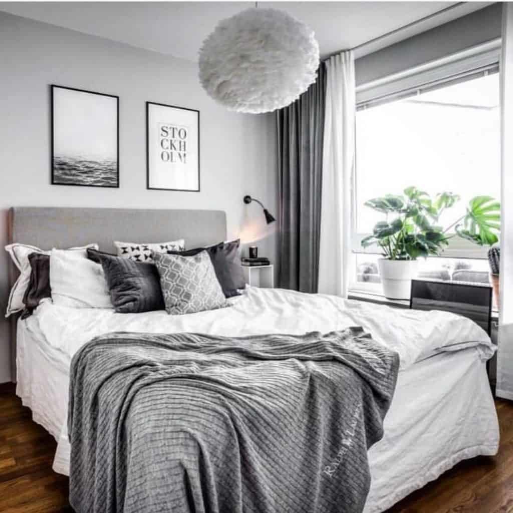 Gray Bedroom Via Traditional Home