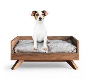 Mid Century Walnut Pet Bed