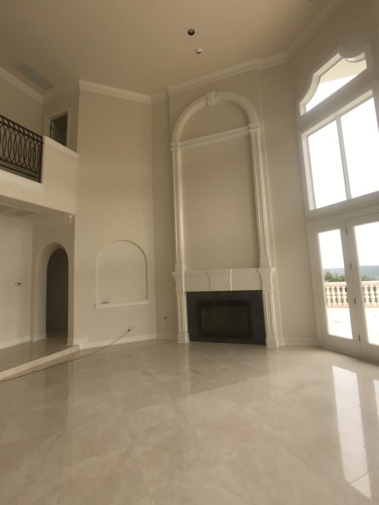 Living Room Fireplace Before Cuesta Verde