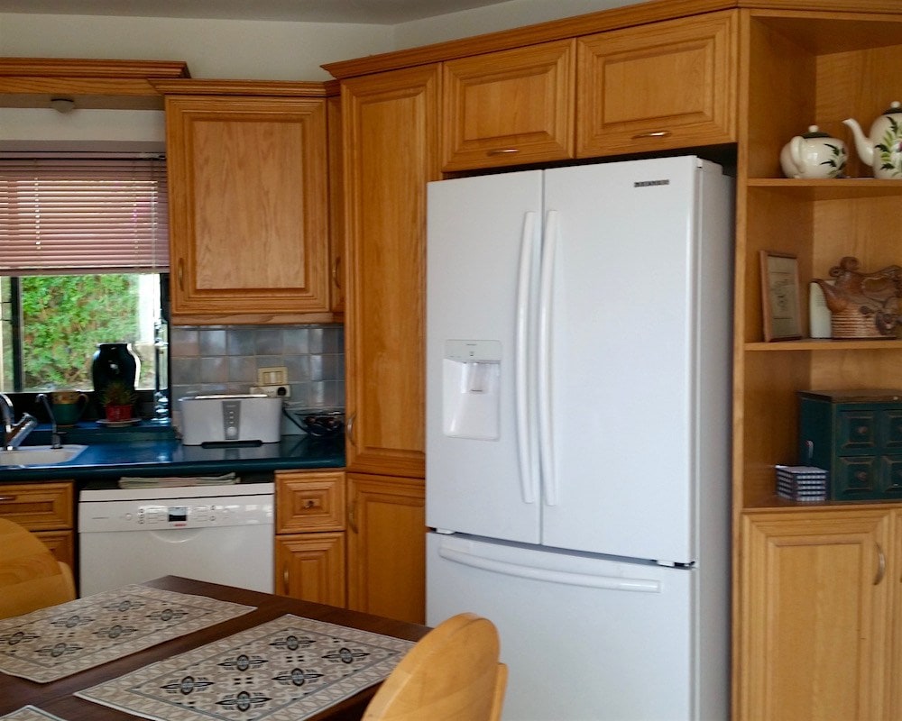Dated Kitchen White Fridge